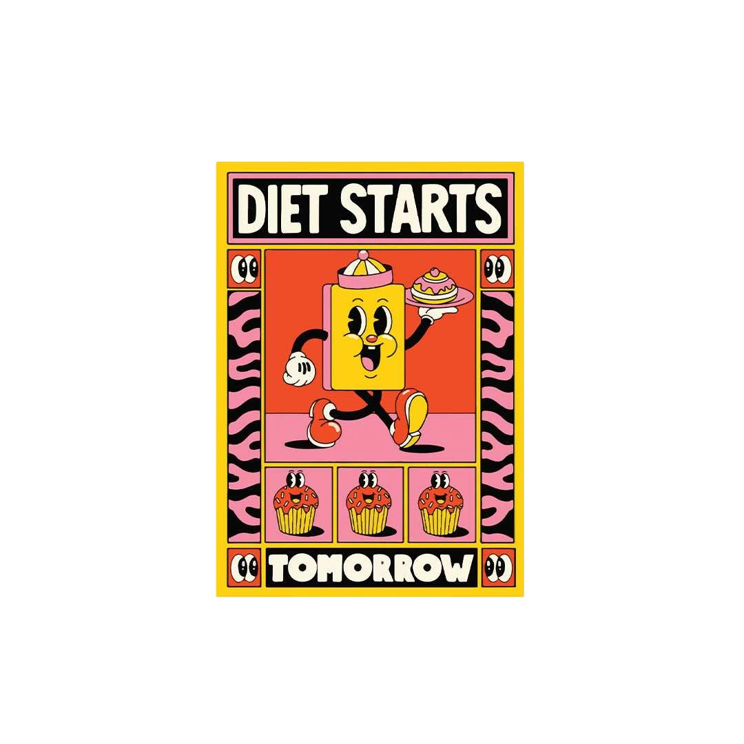 Diet Starts Tomorrow Sticker